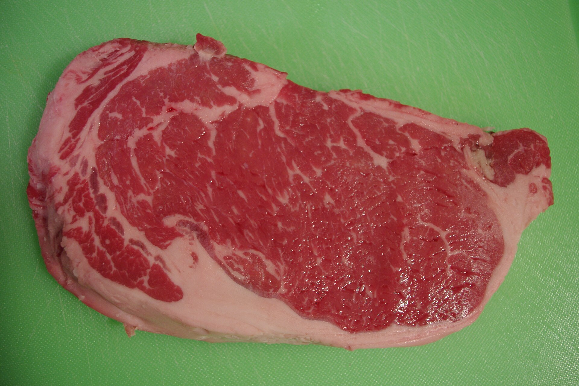 Raw beef steak